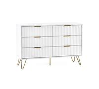 Cheshire Premium Siena 6 Drawer Chest - White Cheshire White