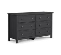 Cheshire Premium Solace 6 Drawer Wide Chest - Anthracite in Grey Cheshire Grey