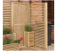 Cheshire Pressure Treated Horizontal Slatted Screen (2 Pack)