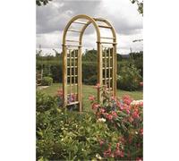 Cheshire Pressure Treated Round-Top Arch + Open Trellis Sides (1.2M X 0.6M X 2.5M)