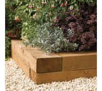 Cheshire Pressure Treated Timber Sleepers (2 Pack, 3ft Each) in Light Oak Cheshire Light Oak