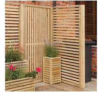 Cheshire Pressure Treated Vertical Slatted Screen (4 pack) in Natural Cheshire Natural