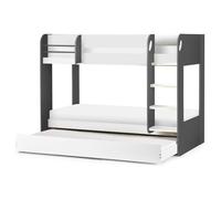 Cheshire Quartz Bunk & Underbed Charcoal & White - Single (90cm) Cheshire Multicolor Single