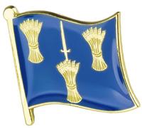Cheshire Regional English County Metal Crest Flag Enamel Pin Badge Lapel - 1.9cm x 1.6cm - Hard Enamel Cheshire County Flag Design - Historic North West England