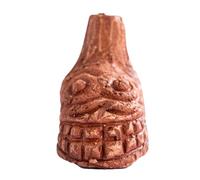 cheshjulv Aztec Death Whistle, Hyper Whistle, Loud Shrieking Sound, Halloween, Horror, Stress Relief, 1.5x2.8x2.4 inch, Terracotta Ceramic