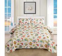 CHESITY Beach Quilts Set King Size Ocean Bedspread Lightweight Coastal Quilt Reversible Bedding Cover Nautical Coverlet Set Seashell Conch Beach Comforter Cover Conch Sheet(96"x108")