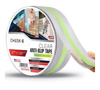 Chesk Anti Slip Tape Clear Glow in the Dark Reflective Waterproof Non Slip 2 In x 30 Ft Skateboard Grip Tape Safety Friction Non Skid Adhesive Shower Floor Grips Ladder