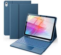 CHESONA for iPad 10th Generation Case with Keyboard (10.9", 2022), 7 Color Backlight, Multi-Touch Trackpad, Flip Stand Case with Pencil Holder, 2 Bluetooth Channels for iPad 10th 10.9" 2022