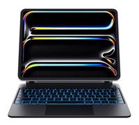 CHESONA for iPad Pro 13 inch Case with Keyboard(M5/M4), 7 Color Backlit with Battery Digital Display, Easy-Set Floating Stand, Smart Trackpad, Keyboard Case for iPad Pro 13 (2025/2024), Black