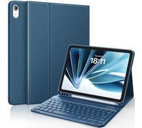 CHESONA Keyboard Case for iPad 10th Generation 10.9-inch 2022, Detachable Bluetooth Keyboard, Stand Folio Keyboard Cover with Pencil Holder, Rechargeable Keyboard for iPad 10th Gen (Blue)