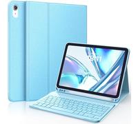 CHESONA Keyboard Case for iPad 10th Generation 10.9-inch 2022, Detachable Bluetooth Keyboard, Stand Folio Keyboard Cover with Pencil Holder, Rechargeable Keyboard for iPad 10th Gen 2022 (Light Blue)