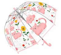 Chesoon Clear Bubble Umbrella for Girls with Windproof Transparent Dome POE Canopy Smooth Handle Automatic Open Lightweight Rain Umbrella