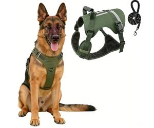 Chesoon Dog Harness No Pull Adjustable Handle Reflective for Small Dogs Easy Walking Training 11-16.5lb / 5-7.5kg Green S