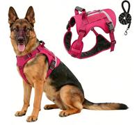 Chesoon Dog Harness Soft Handle No Pull Tactical for Small Puppy Walking Training Daily Use 11-16.5 lb / 5-7.5 kg Rose S
