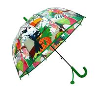 Chesoon Kids Clear Umbrella with an Easy Grip Handle Windproof Dome Bubble Canopy Cute Birds Surface for Boys and Girls Ages 3-8,Green