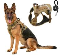 Chesoon Tactical Dog Harness No Pull Handle Lightweight for Puppy Training Walking Outdoor Use 11-16.5lb / 5-7.5kg Khaki S