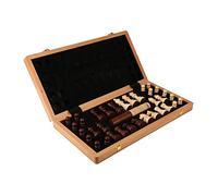 Chess 16.5 Inch Chess Board Foldable,Wooden Chess Set,Handcrafted Chess Pieces 2 In 1 Board Games Chessboard