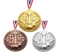 Chess Award Medals - Lightweight Winner Medals | Compact Trophy Prize 6.5x0.4cm, Kids Chess Competition Award, Reward Medallions For School Tournaments Clubs Events Training
