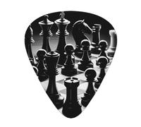 Chess-Battle 12 Pack Guitar Picks With 3 Thicknesses And Storage Box, Abs Plectrums For Electric Bass Guitar Players