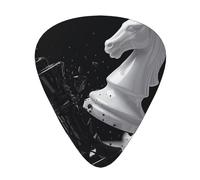 Chess Battle Moment 12 Pack Guitar Picks With 3 Thicknesses And Storage Box, Abs Plectrums For Electric Bass Guitar Players