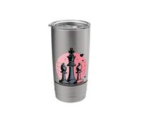 Chess Bishop and King Graphic Stainless Steel Insulated Tumbler