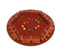 chess board 1-6 Players Shut The Box Dice Game 10 Numbers Traditional Wooden Pub Bar Board Gam for Classroom Party magnetic(Brown)