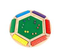 chess board 1-6 Players Shut The Box Dice Game 10 Numbers Traditional Wooden Pub Bar Board Gam for Classroom Party magnetic(Colorful)