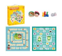 Chess Board 2-in-1 Board Game Set Double-Sided Chessboard Develops Logical Thinking for Family Party Games Durable Wood ABS Storage Box Chess Set(G)