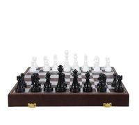 Chess Board 2-in-1 Chesses And Checkers Magnetism Luxury Board Games For Home Office Premium Gift For Board Game Lovers Chess Set