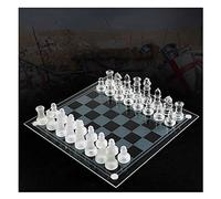 Chess Board Chess Sets Chess-Set Board-Game K9 Glass Chess Luxury Elegant Chess Game Medium Wrestling Packaging International Chess Set Glass Board Chess Game (Size : B(Medium))