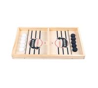 Chess Board Foldable Fast Sling Puck Game Fast Action Wooden Air Hockey Board Games for Adults, Family Night or Friends Party Chess Set(Small 2)