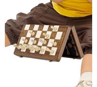 Chess Board Game Foldable Design - Magnetic Wooden Chess and Checkers Set,Interactive Activities for Travel Home Park Classroom Family Night Outdoor Waiting Room Coffee Table Car Trip