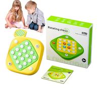 Chess Board Game, Strategy Puzzle Logic Toys, 5.7×5.7 inches Rotating Desktop Brain Games, 2 Player Smart Board for Family Night Party, Home Educational Play, Kids and Adults