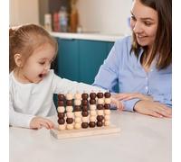 Chess Board Game - Wooden Four in a Row Chess Children's Early Education - Interactive 4 in a Row Game, Family Board for Kids 3 Years +