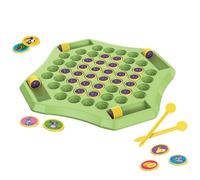 Chess Board Set - 58x Animal Matching, Cartoon Puzzle | Intellectual Game For Adults Kindergarten Preschool Gathering Educational Logic Toy Wooden Character Tiles Family Strategy Fun