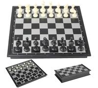 Chess Board Set Game, Wooden Magnetic Chess Board 2 in 1Folding Chesss Boards Travel Magneticchess Piece Set with Chessfolding Boards Games for Family Travel