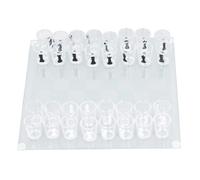 Chess Board with Shot Glass Chess Pieces Drinking Shot Chess Set Funny Chess Drinking Game True Shot Glass Chess Game Clear Glass and Frosted Glass Shot Chess Set Drinking Game Set