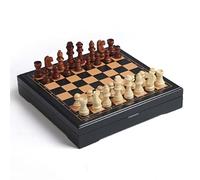 Chess Board Wood Chess Set, 9.3” Chess Board Game Set With Crafted Chesspiece & Storage Slots For Kids Adult Chess Game Set