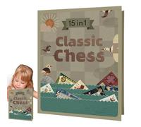 Chess Book, Classic Folding Chess Game, Compact Family-Friendly Strategic Game For Kids, Adults, Home, School, Outdoor