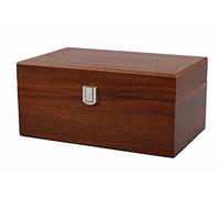Chess Box Large Mahogany with Metal Clasp 4.25"