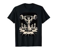 Chess Champion Strong Chess Piece Lifting a Barbell Gym Fun T-Shirt