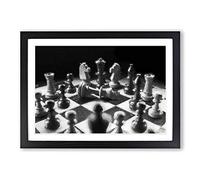 Chess Checkmate Framed Print | A2 Black Framed Wall Art | Ready to Hang | Modern Nature Picture | Living Room Bedroom Lounge Office
