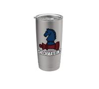 Chess Checkmate in 3 Knight Defeats King Stainless Steel Insulated Tumbler