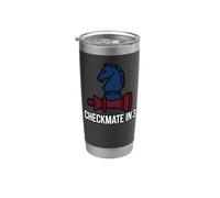 Chess Checkmate in 3 Knight Defeats King Stainless Steel Insulated Tumbler