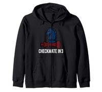 Chess Checkmate In 3 Knight Defeats King Zip Hoodie