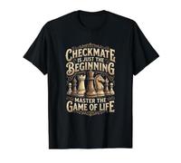 Chess Checkmate is Just The Beginning Master The Game of Value Graphic T-Shirt, Men, Black, M