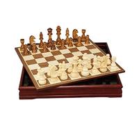 Chess Chess Board Game Chess，Wooden Set Birch Pieces Storage Chessboard，Strategy Chess Board Game Chessboard(30 * 30 * 4cm)