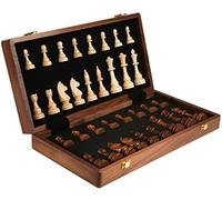 Chess Chess Solid Wood Adults High-End Gifts Suit Folding Storage Box Chess Set Special for Chess Game 2 Extra Queens Chess Board