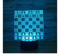 Chess Chessboard Creative 3D Night Light Lovely 7 Color Change 3D Lamp Christmas Gift for Baby Room Lights