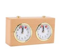 Chess Clock Timer, Retro Wooden Analog Chess Clock with Clockwork Drive Design, High Accuracy, Stable Structure, Competition Timing Tools, No Battery Needed